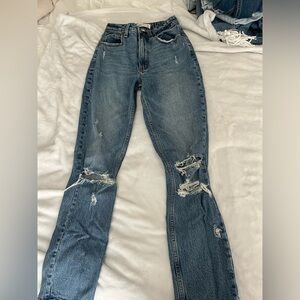 Abercrombie curve love high rise mom jeans